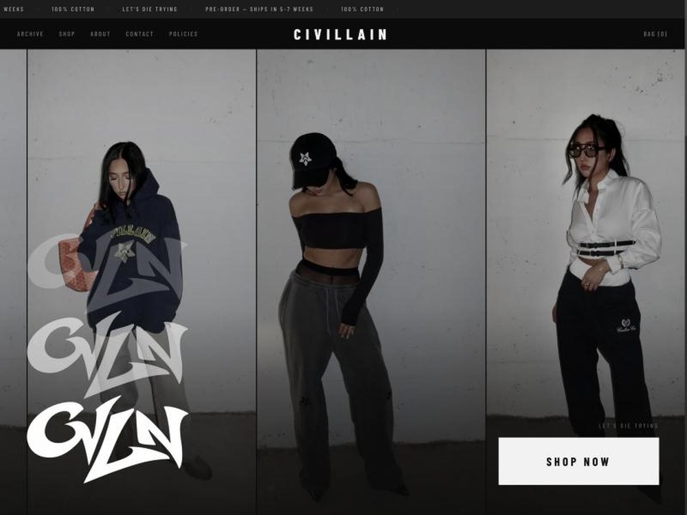 Civillain Shopify store