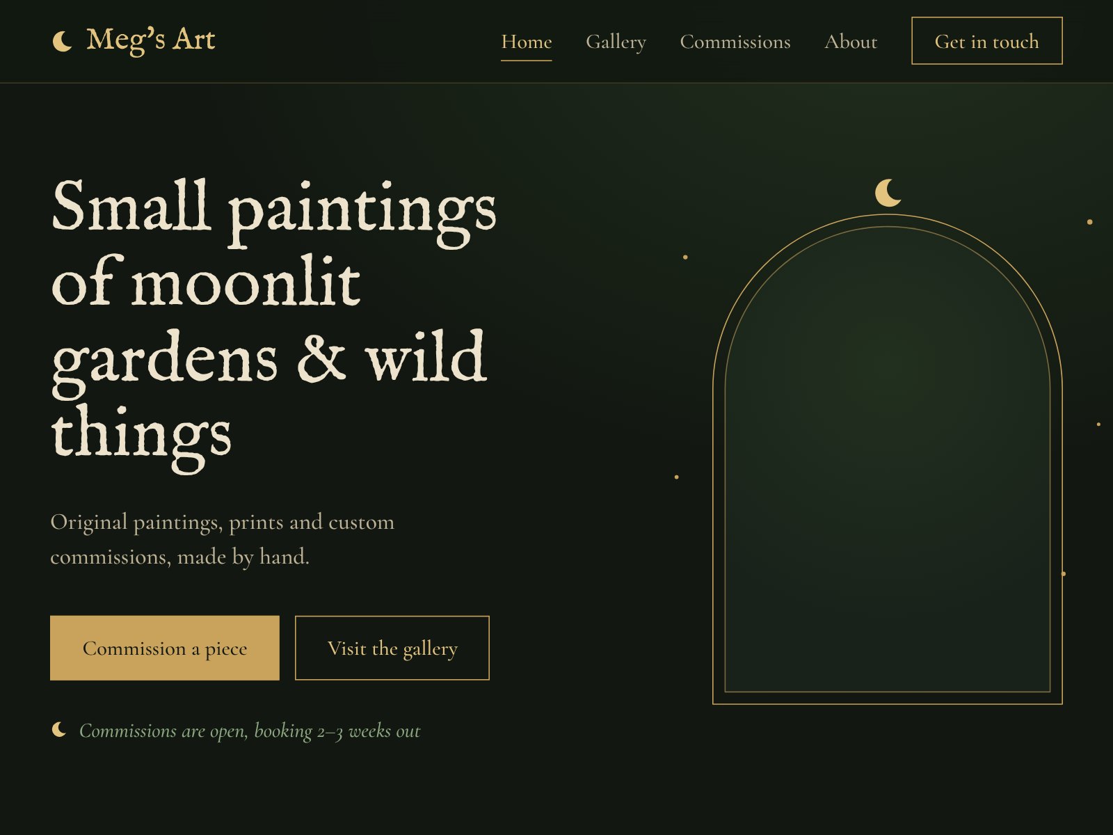 Meg's Art website